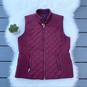 Maroon Quilted Vest